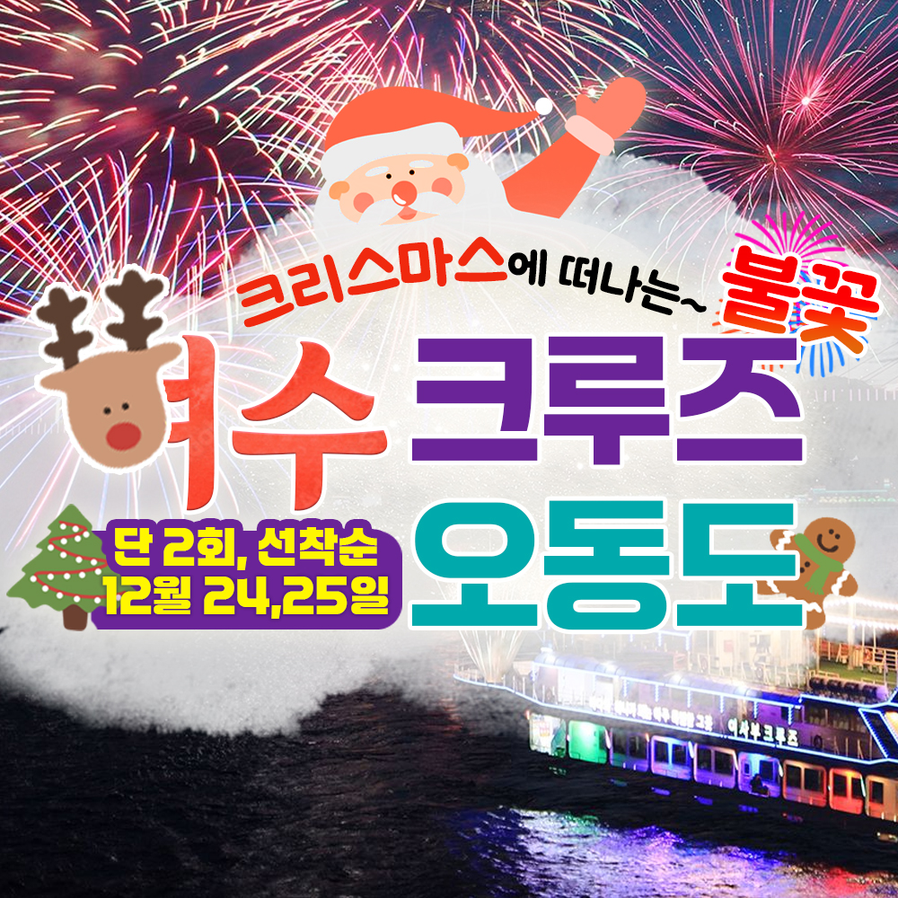 보문여행사 부산 출발 테마 여행 크리스마스에 떠나는 여수 불꽃 크루즈 당일 투어 11만원 : 보문여행사