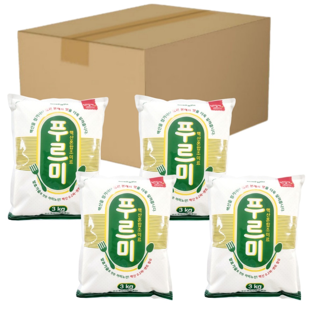 미담채 푸르미 3kg X 4봉 (1박스) 고품질 복합조미료 미원 반값수준 : 담둥마켓