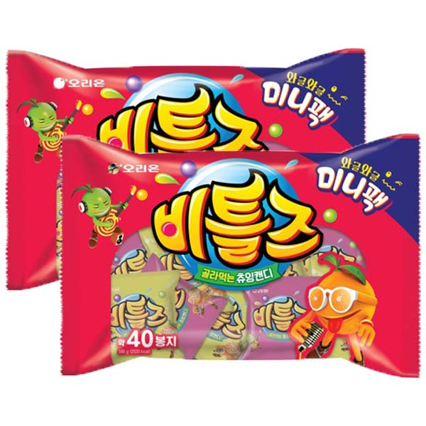오리온 비틀즈 미니, 40입, 598g, 2개 : 슈팅배송