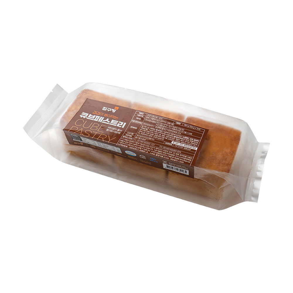 집구빵 티슈브레드 큐브 페스츄리 180g+180g (60gx6개입) 겹겹이 천겹식빵 : 아침빛바다