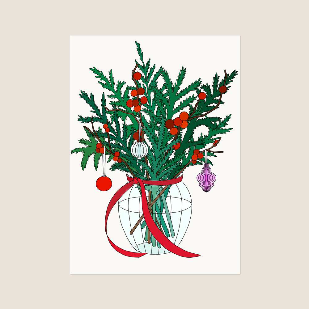 Joyeux Noel 스튜디오 마요 Studio Mayo 아트 프린트 A4/A3/A2 : 커런트브라운