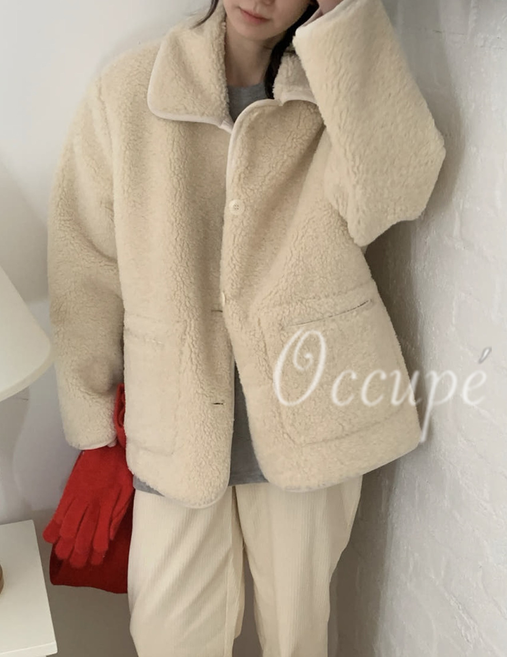 컴히얼 머드 무스탕 자켓 (3col) comehere 퍼자켓 : 오큐페 occupe