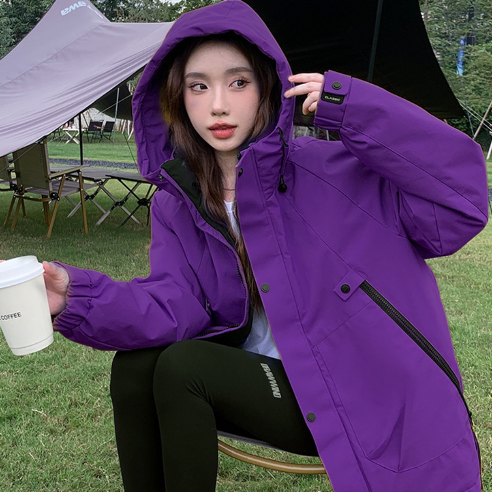 겨울 남녀공용 바람막이 패딩 점퍼 아웃도어 보온 방한복 빅사이즈 잠바 따뜻한 겨울 재킷 : 제노아몰