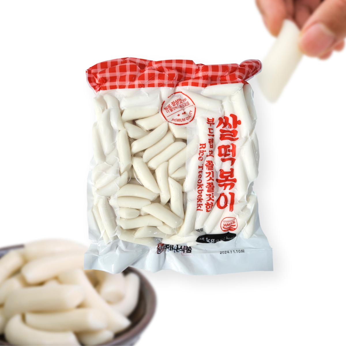 부드럽고 쫄깃쫄깃한 하나 쌀떡볶이1.5kg 분식집 떡볶이용 분식 떡사리 : 백억푸드웨이