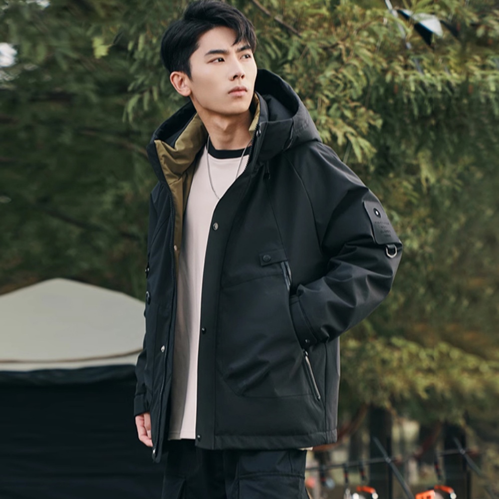 겨울 남녀공용 바람막이 패딩 점퍼 아웃도어 보온 방한복 빅사이즈 잠바 따뜻한 겨울 재킷 : 제노아몰