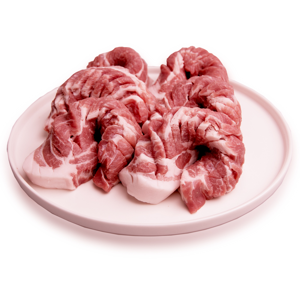 문경쑥돈 벌집 칼집 목살 구이용 1+등급 국내산 냉장 한돈 500g : 문경쑥돈