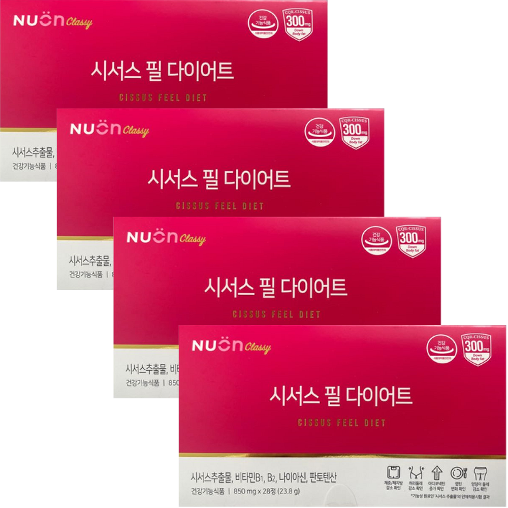 뉴온 시서스 필 다이어트 850mg x 28정 4개 : 주식회사 유앤데이