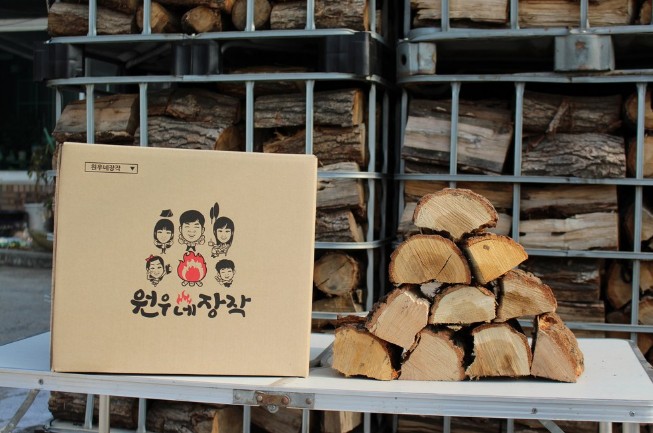 굷은 장작 화목난로 벽난로 캠핑 참숯 쪼갬목 참나무장작 20kg : 페르시아사자