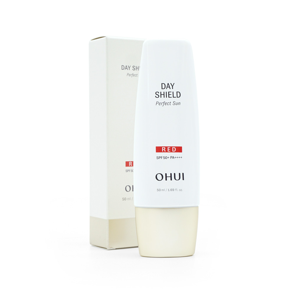 오휘 데이쉴드 퍼펙트 선 레드 선크림 50ml 썬크림 홍조 커버 그린 베이스 : 여인닷컴