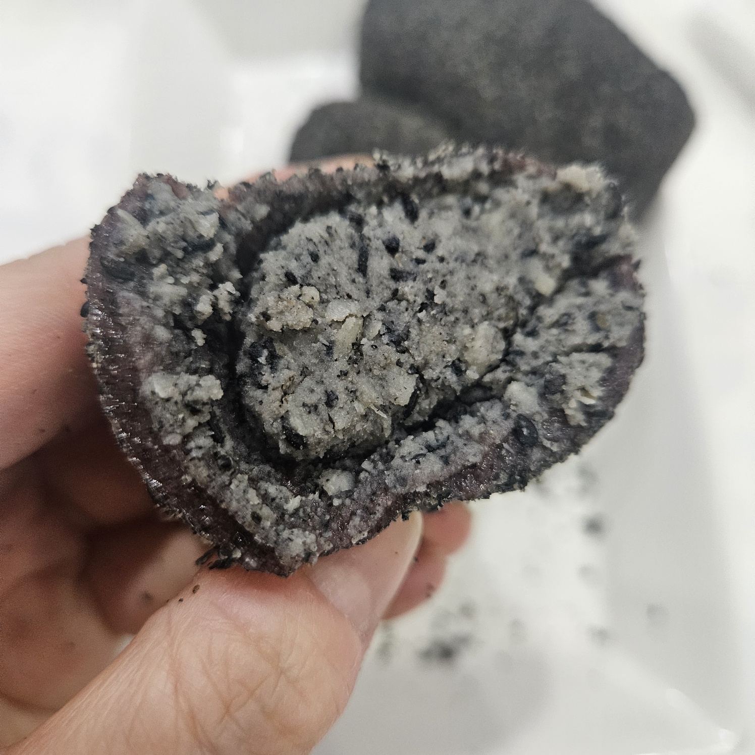 미소떡방 식사대용 개별포장 떡 고소하고 쌉싸름한 수제 앙금이 가득한 흑임자앙금찰떡 10개 : 미소떡방