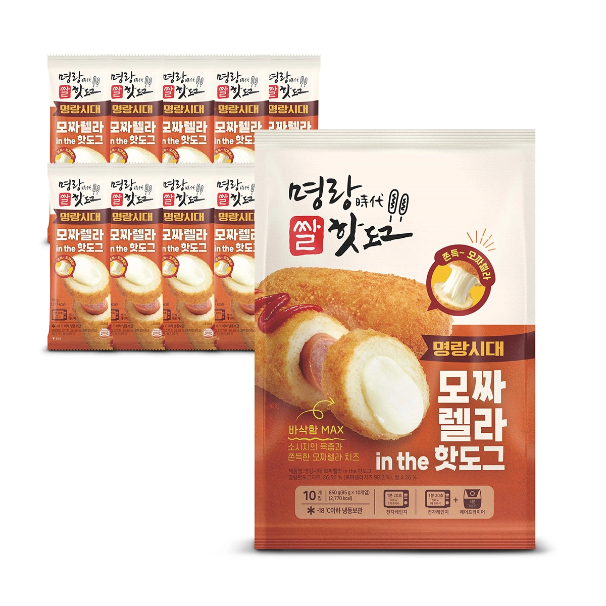 명랑 모짜렐라 핫도그 85g x 10 아이스박스 포함 : 퍼니처스토리