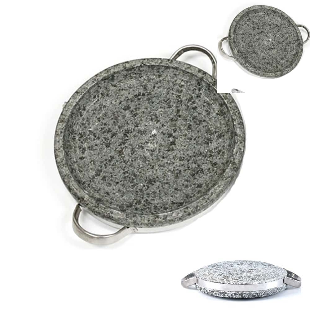 사햐 양수 돌구이판 26cm 삼겹살 구이판 불판 돌판 고기집 : 사차상점