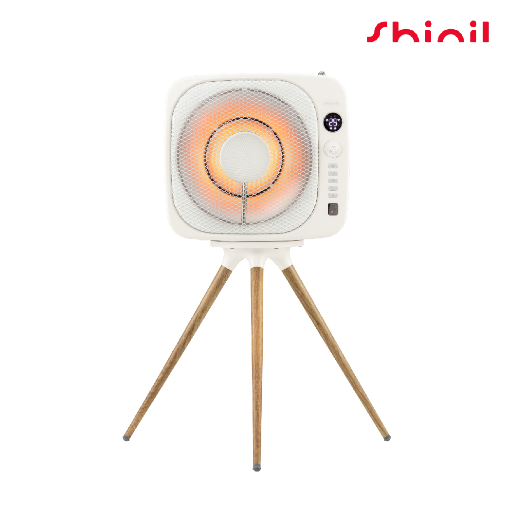신일전기히터 레트로 에코팬큐브히터 하이라이트 가정용 난로 화이트 SEH-FCM600BE : 신일전자스마트몰