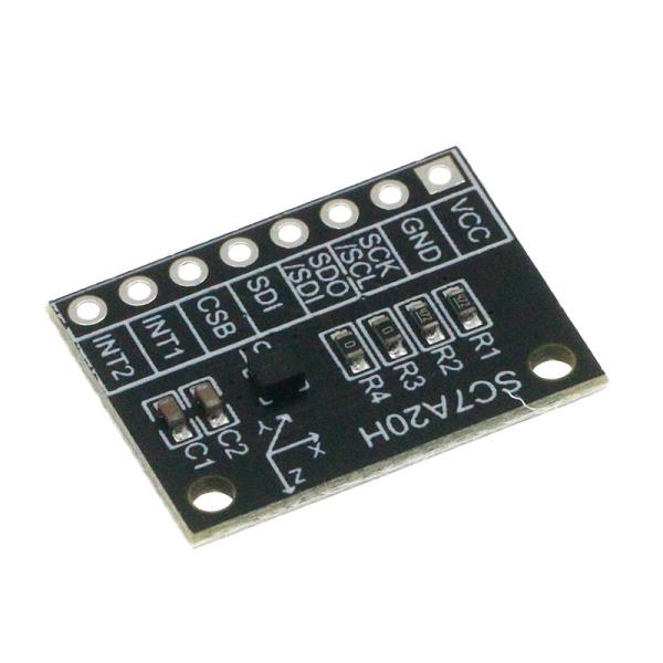 고정밀 중력 가속 틸트 각도 센서 모듈 IIC SPI 변속기, SC7A20H, 3 축 : 레드상사22