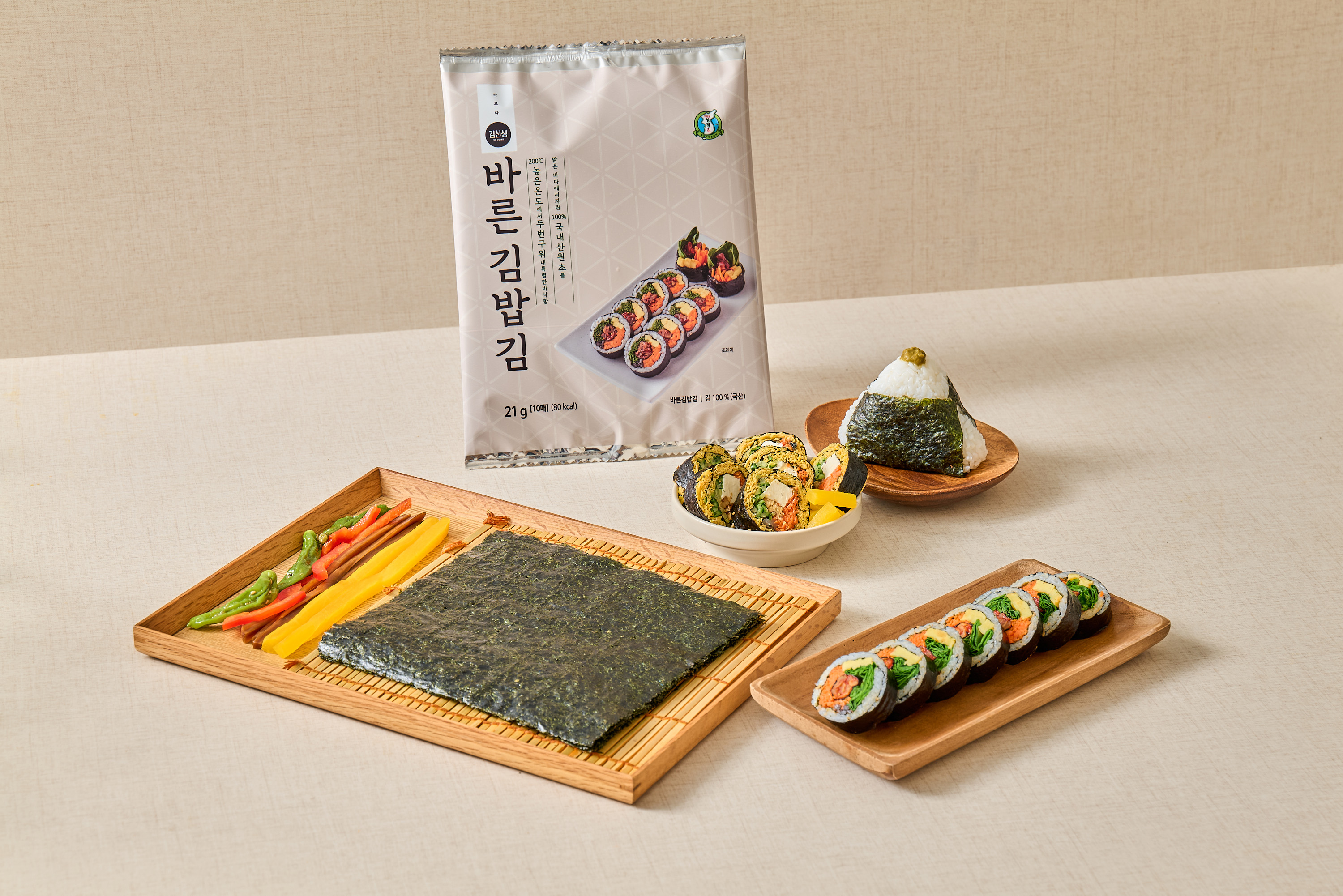 [성경김본사] 바르다김선생 바른 김밥김(10매) 21g, 1개 : 주식회사 성경식품
