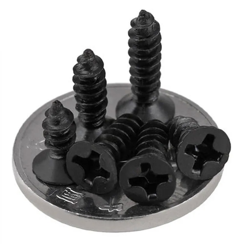 플랫 헤드 나사 크로스 카운터 싱크 헤드 셀프 태핑 나사 탄소강 블랙 볼트 M1 2x 3mm 4mm 5mm 100 : 춘동이마켓