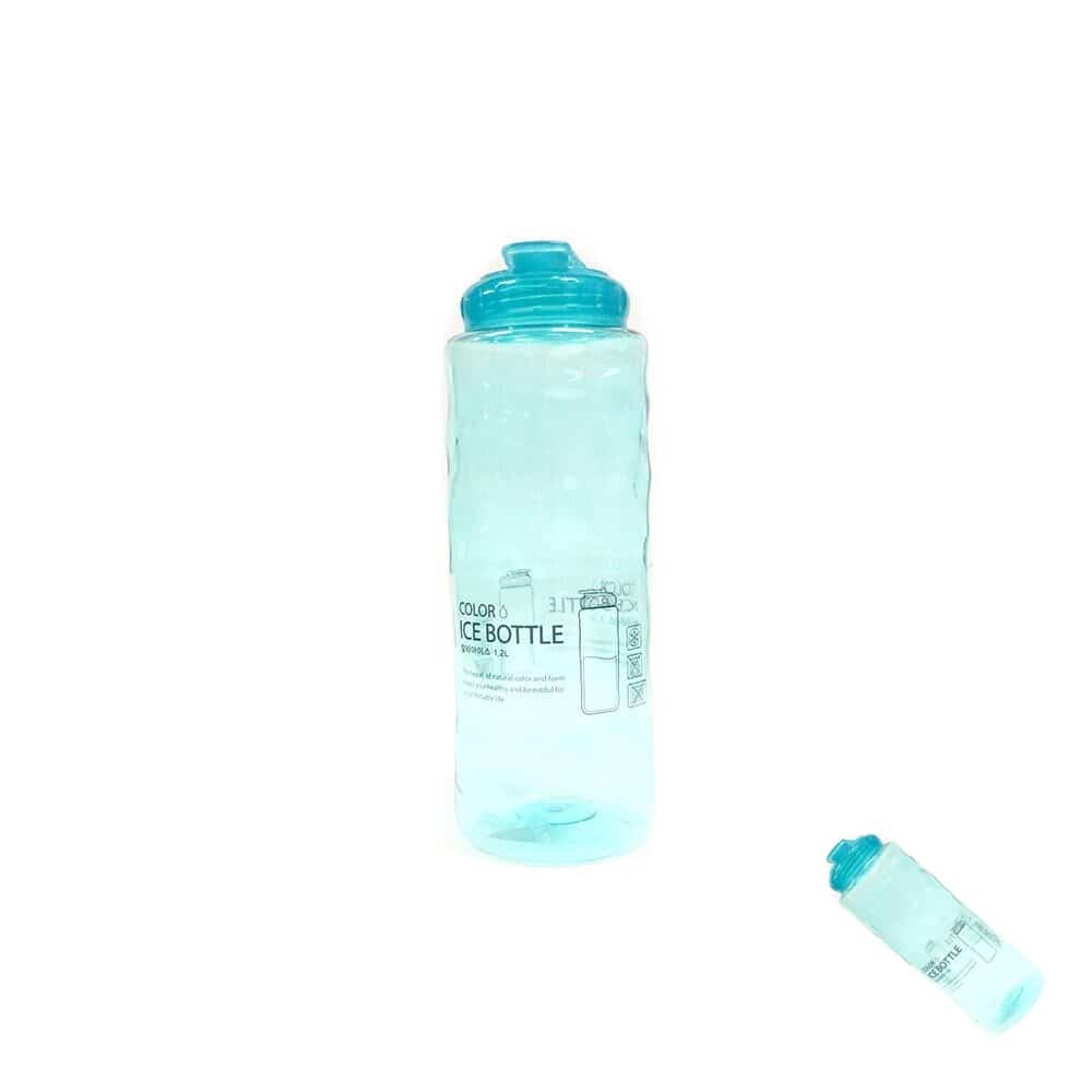 이햐 칼라 아이스 물병 1.2L 블루 식당 물병 카페 보틀 손잡이 투명 : 이차상점