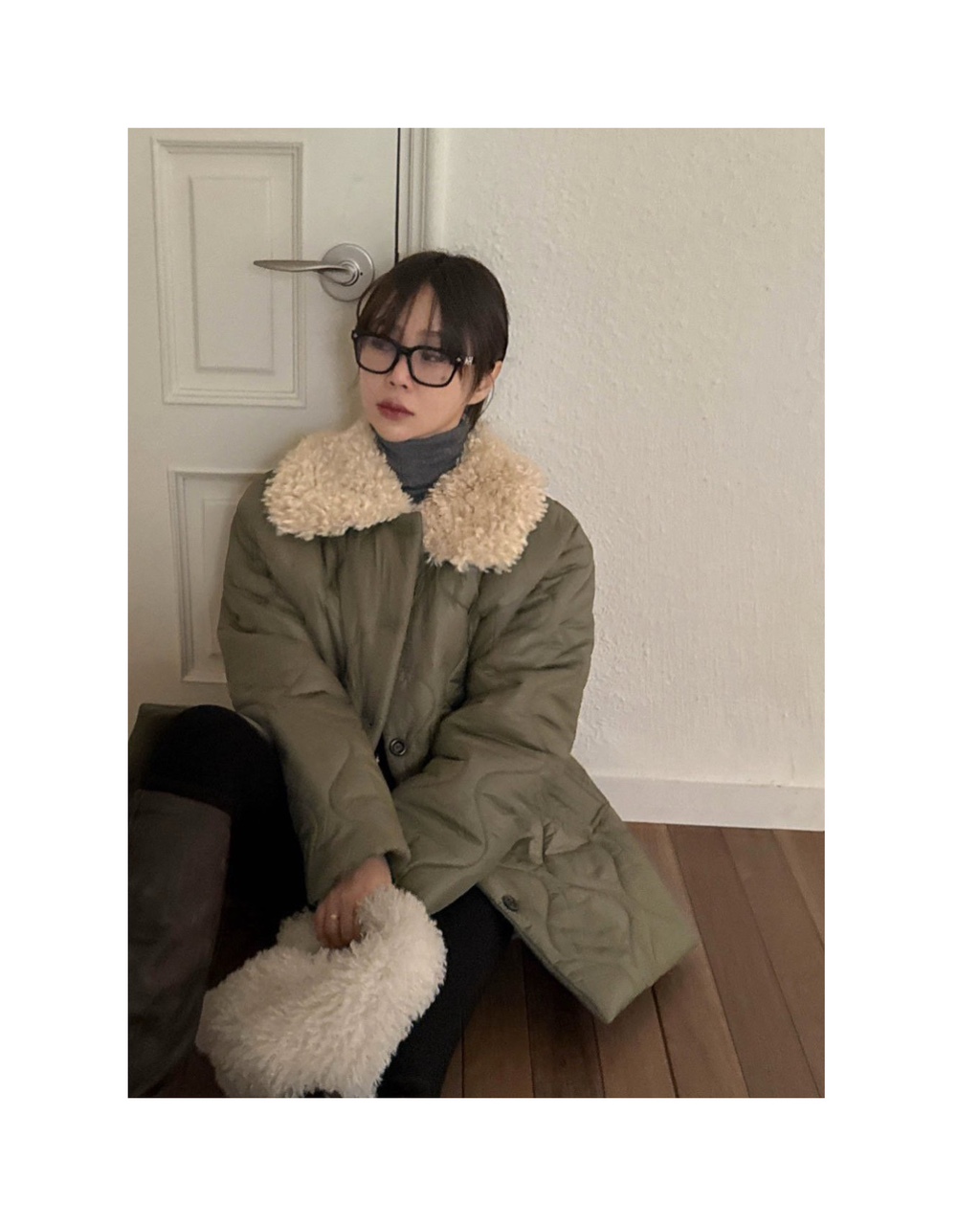 살롱드매그 털카라퀼팅점퍼 : 뮤즈101