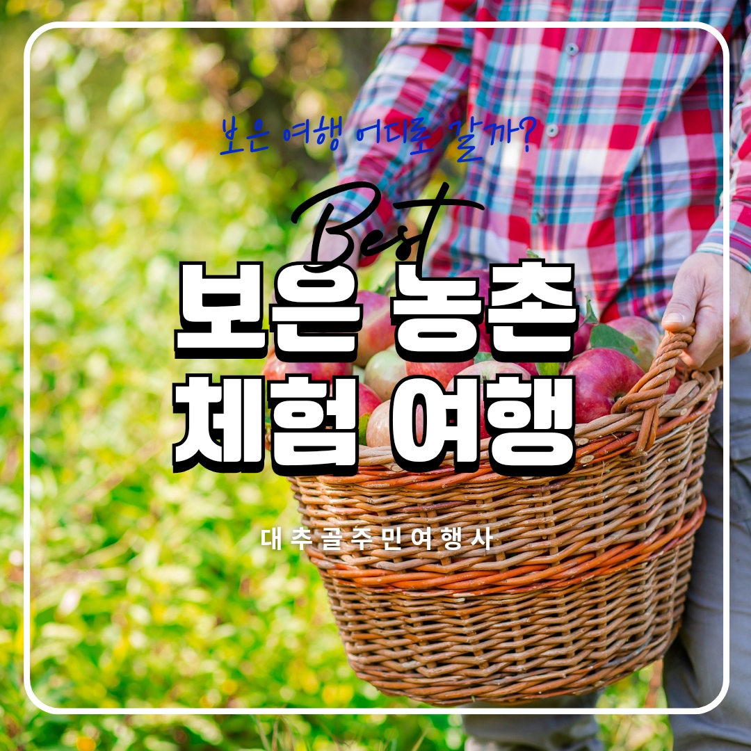 [보은충북]주말농촌체험여행 : 대추골주민여행사