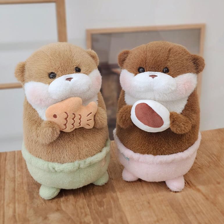 우소우소짱 겨울간식 붕어빵 호빵 우소우소 인형 27cm 수달 동물 : 달토끼스토어