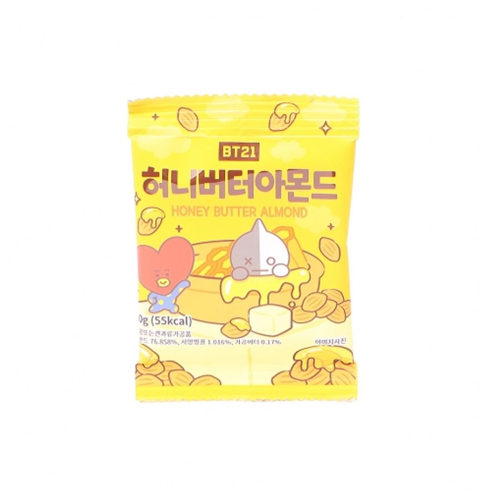 BT21 허니버터아몬드 10g(1타 20개입) 26.02.14 아몬드과자 아몬드간식 디저트허니버터아몬드 온가족간식 패밀리간식 식후아몬드 티타임허니... 