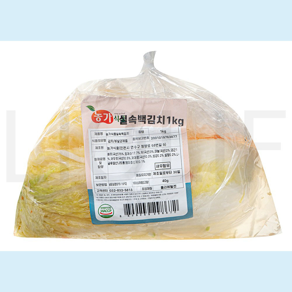 농가식품 실속 백김치 1kg 1개 : SUPER SALE