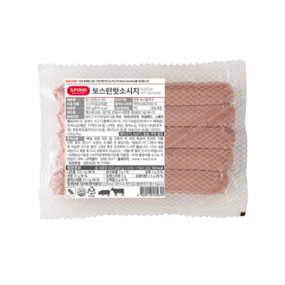[디오] 에쓰푸드 보스턴 핫 소시지 300g 냉동 : 디오에프앤씨