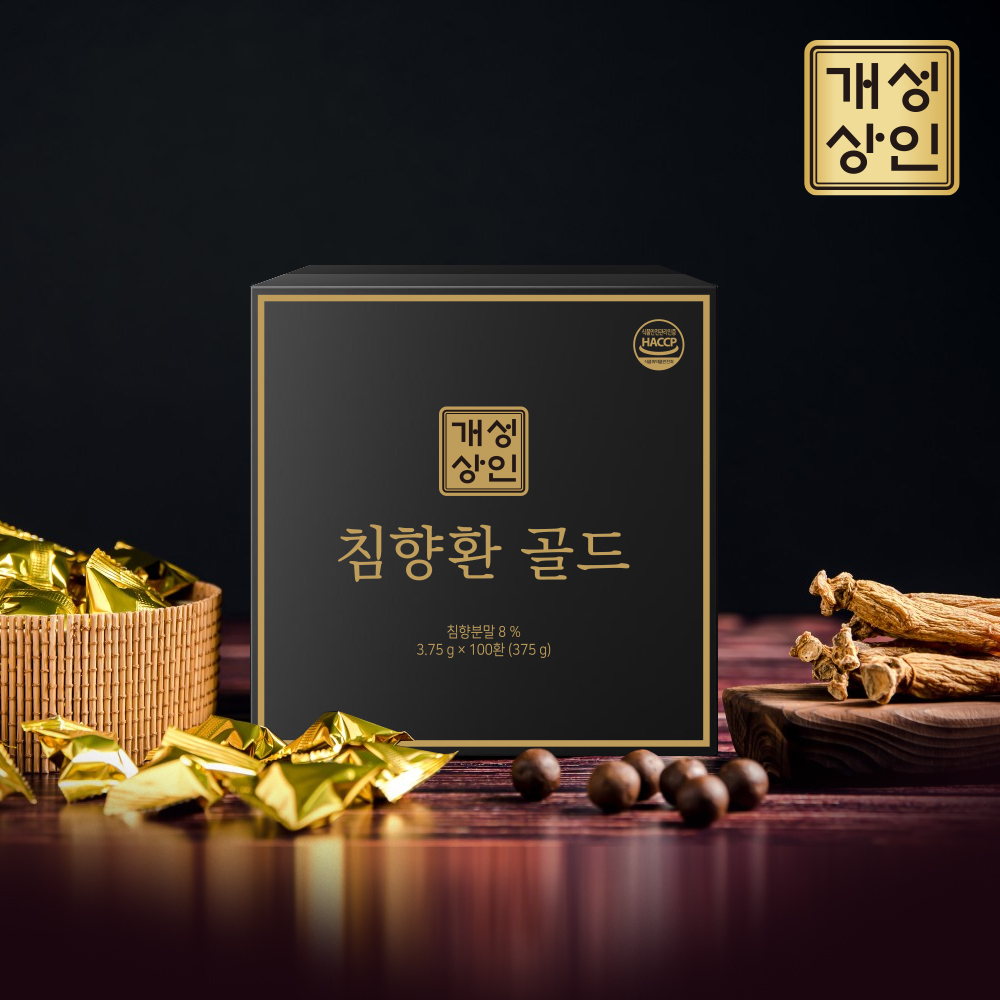 침향8% 개성상인 침향환 골드 100환 375g, 1개 : WHOLE Life