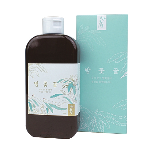 국산 천연 밤꿀 튜브 토종 자연 벌꿀 선물 꿀 답례품 380g : 청화담