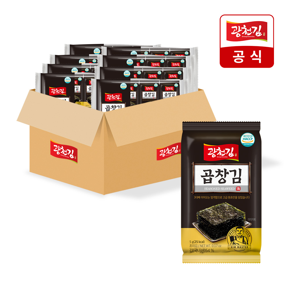 [광천김] 곱창김 도시락김 5g, 128개 : 주식회사 광천김