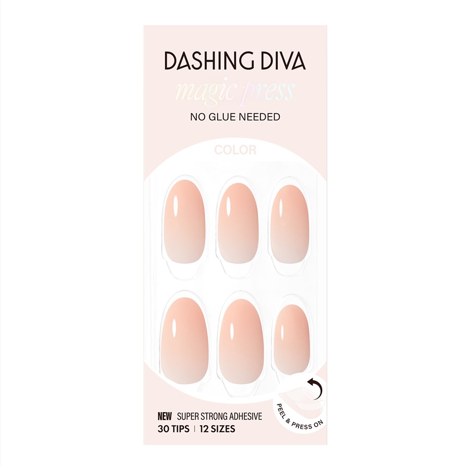 데싱디바 매직프레스 누드 글로시 (아몬드) 네일팁 : DASHING DIVA