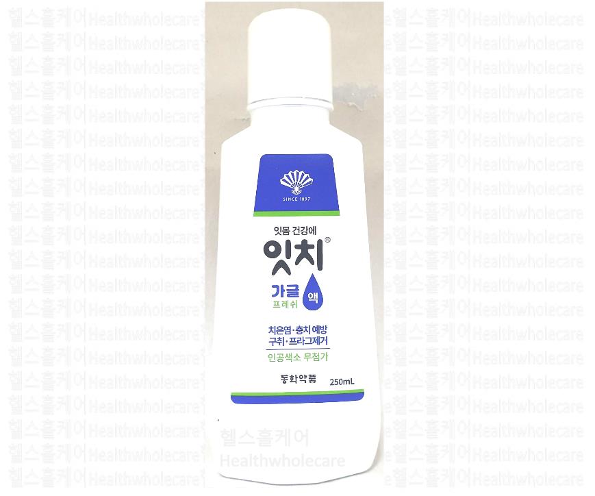 잇치 가글액 프레쉬 250ml 잇백 구강 청결 동화제약 잇몸 가글 동화약품 : 헬스홀케어