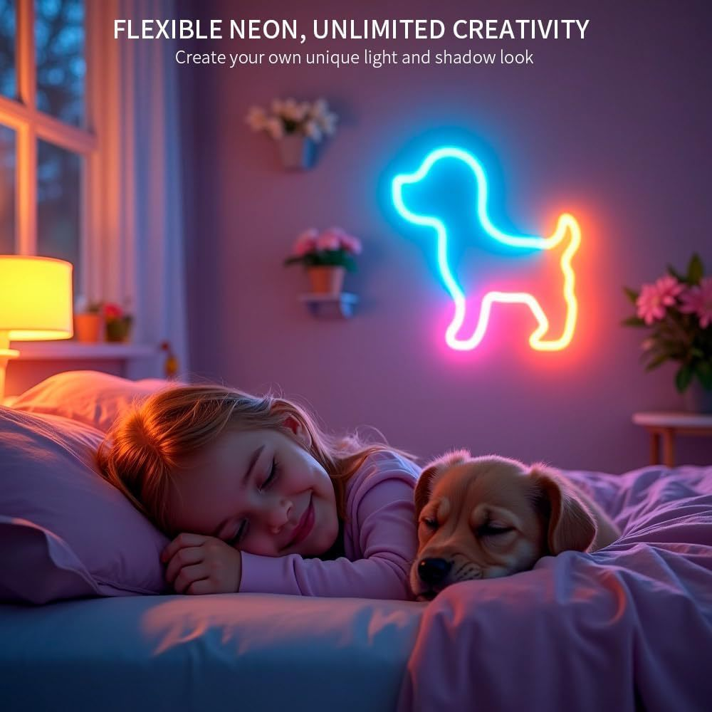 LED 메쉬 원형 360도 발광 RGB 조명 메쉬 밴드 방수 네온 스트립 튜브바 : 퍼플 피시테일 종합 직구