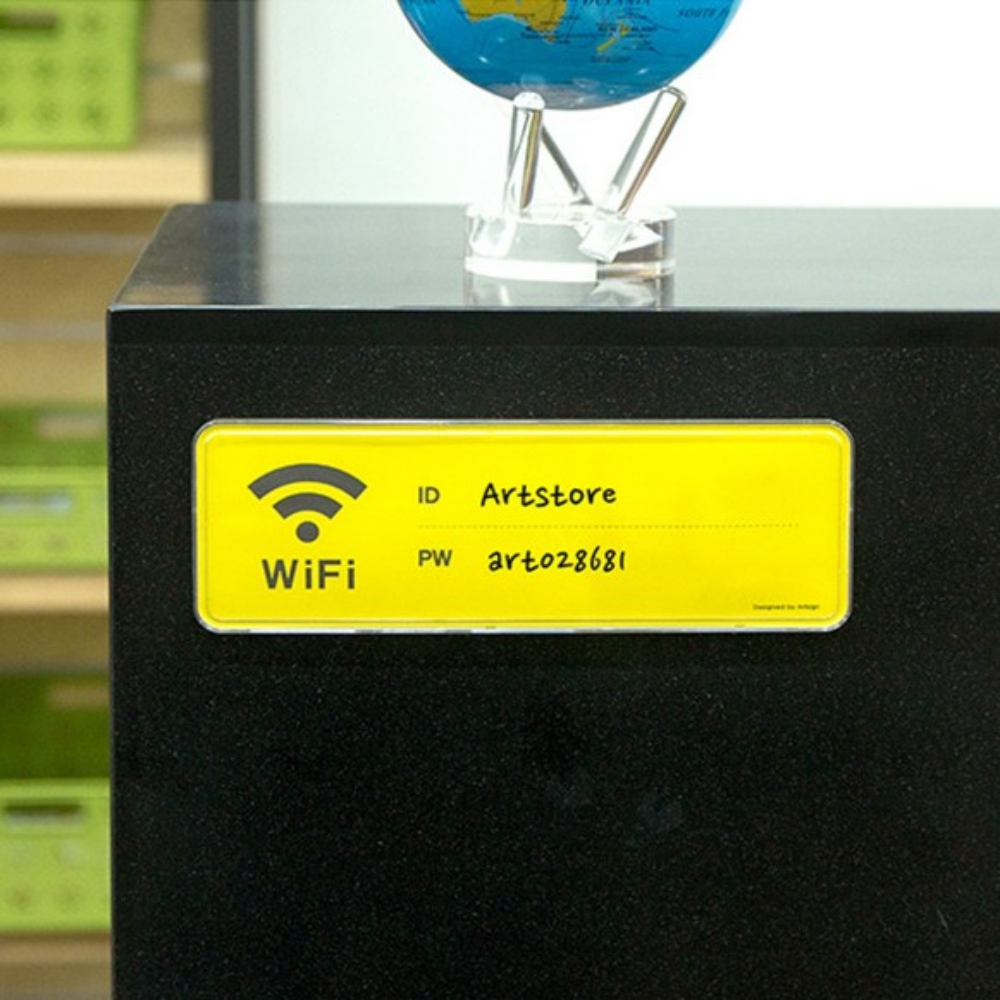 와이파이 표지판 1P 미니 간판 안내 문구 안내문 팻말 로고 카페 학원 실내 WIFI : 여기서구매