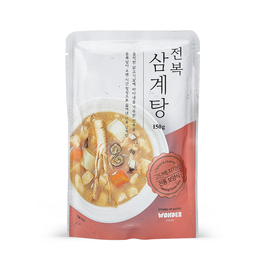 원더푸드 강아지 고양이 보양식 전복삼계죽 120g : 소망펫