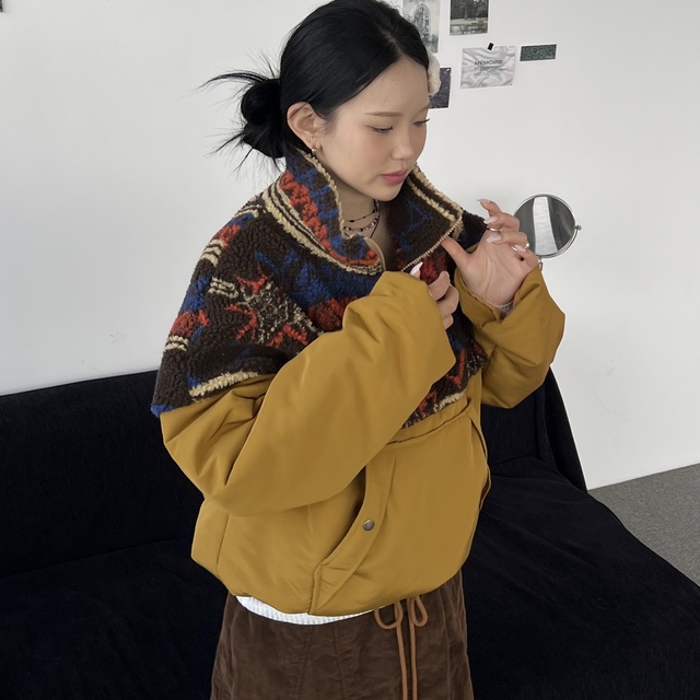   겨울교복템 - 빈티지 산초 아노락 패딩 - 개성있는패딩 : 비비투몽