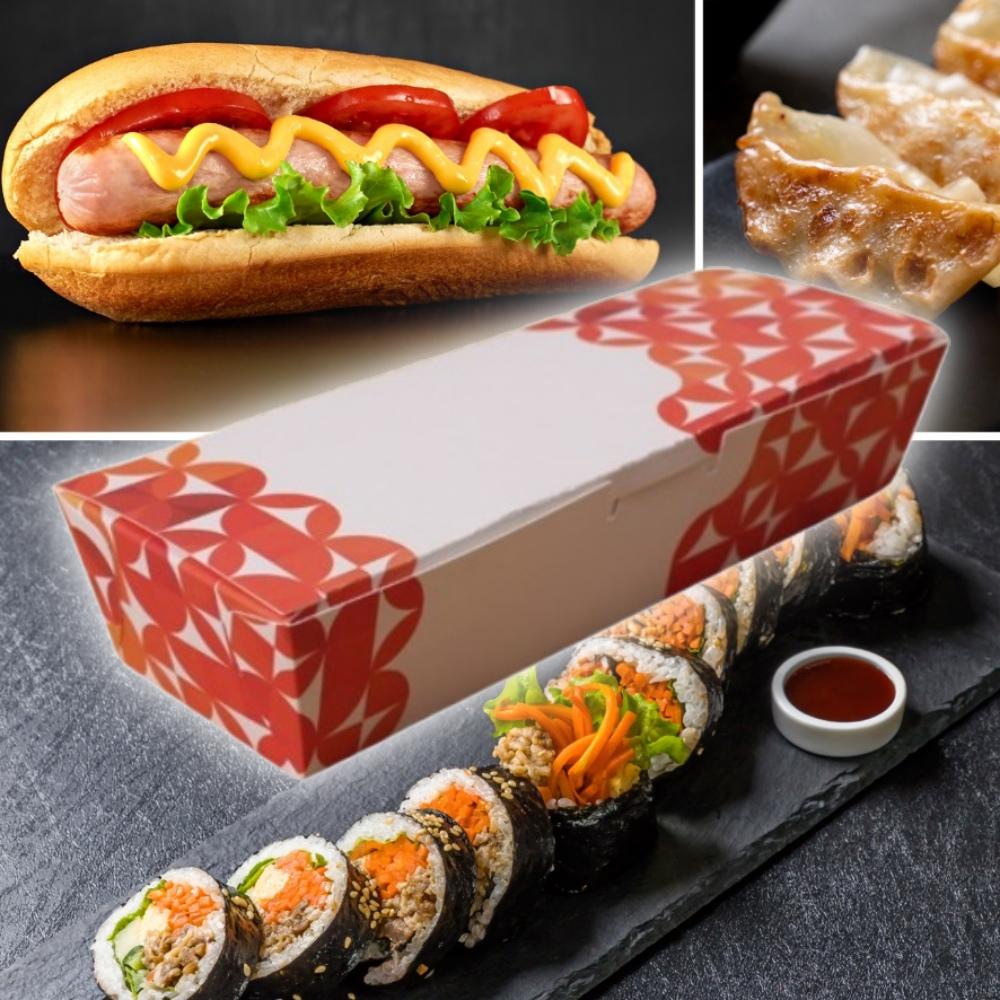 핫도그포장용기 핫도그트레이 핫도그케이스 김밥박스 : marobest1