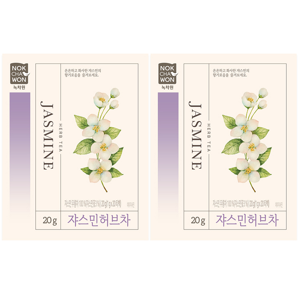 녹차원 자스민 허브차 20T x 2개 재스민티 허브티 : 대화유통몰