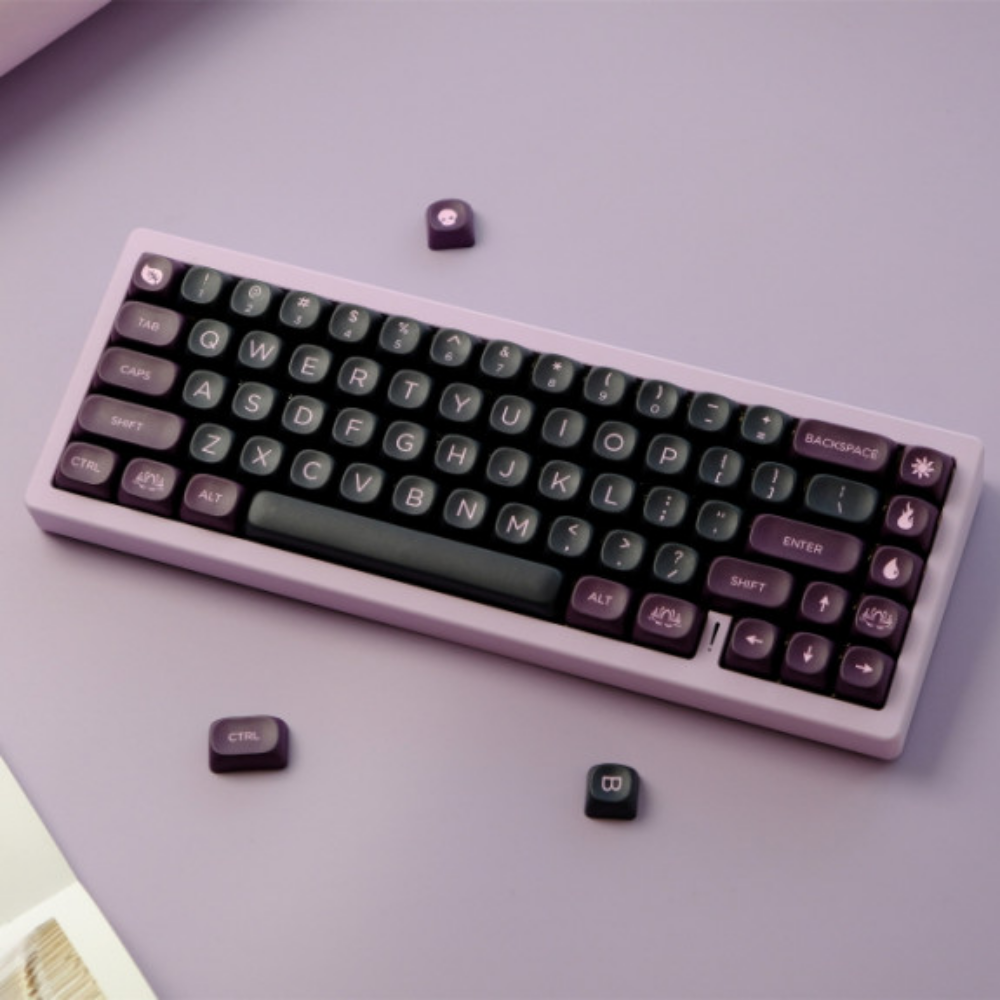 MOA GMK 블랙 로터스 키캡 PBT 5면 염료승화, 블랙 로터스 : SAOPAO