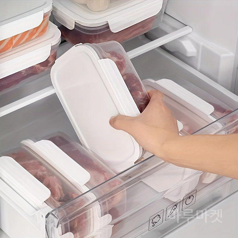 10개 850mL/1400mL 냉장고 신선 보관 상자  주방 야외 식품 밀봉 전자레인지 사용 가능 쌓을 수 있는 디자인 누수 방지 용기 : 마루마켓8989