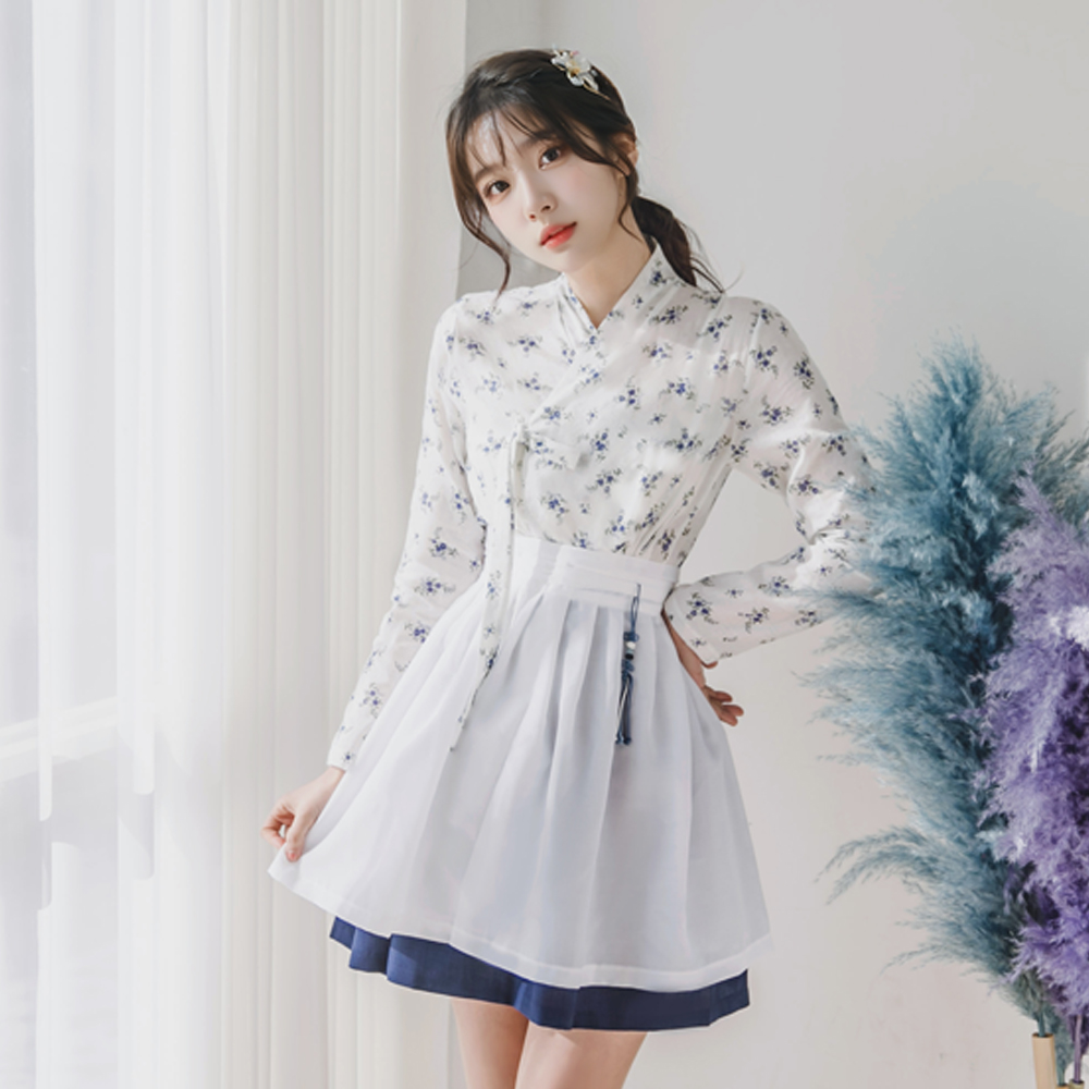 가온 미니 허리치마 생활한복 개량 계량 퓨전 반티 : 생활한복 츄샵