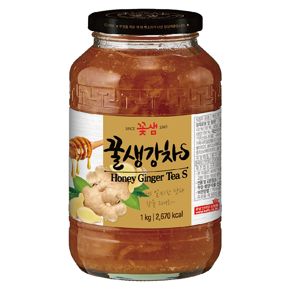 꽃샘 꿀생강차S 1kg 생강청 액상차 꿀차 : 두배로마트