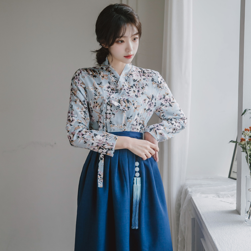 생활한복 물망초 저고리 개량 계량 퓨전 반티-166 : 생활한복 츄샵