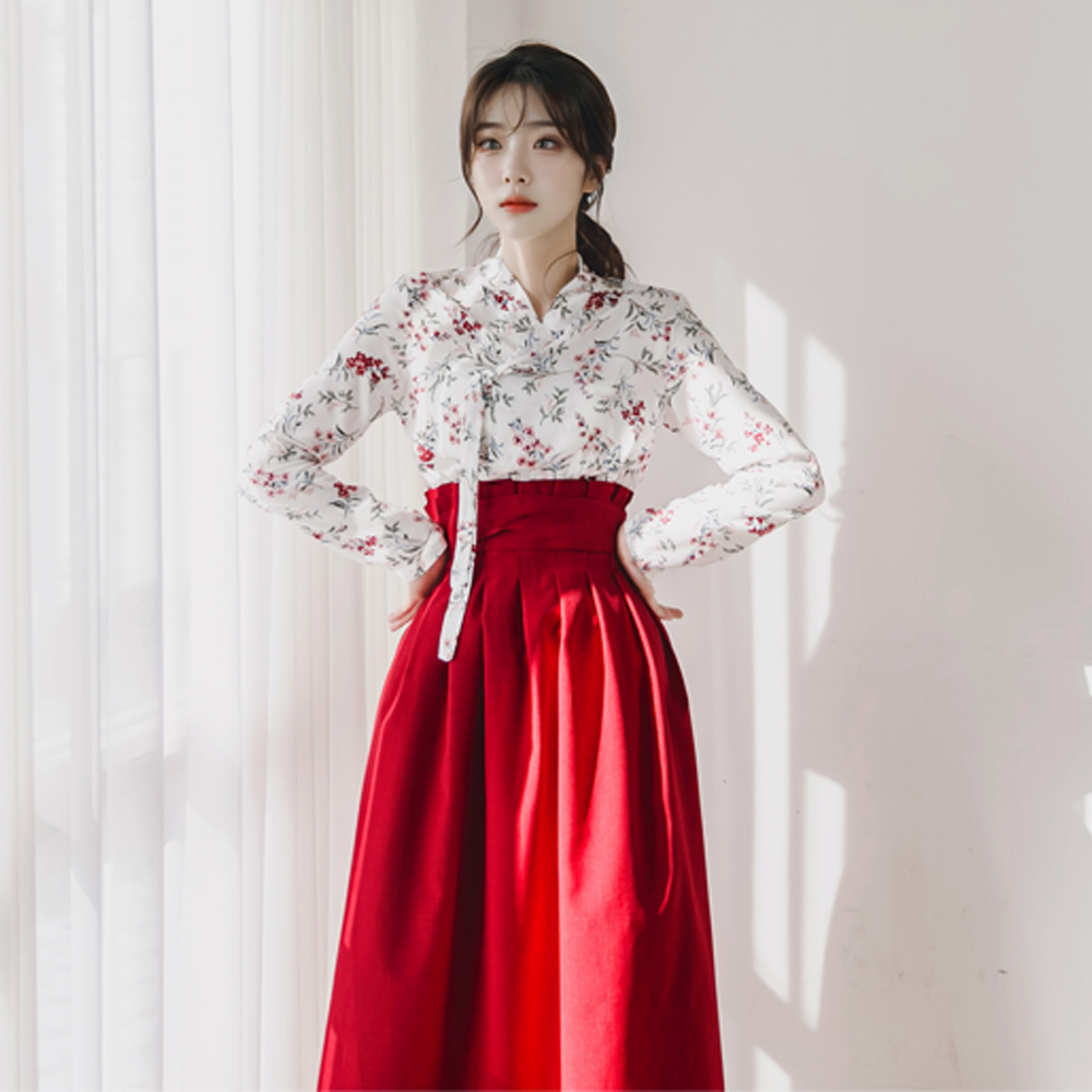 생활한복 동백꽃 저고리 개량 계량 퓨전 반티-173.1 : 생활한복 츄샵