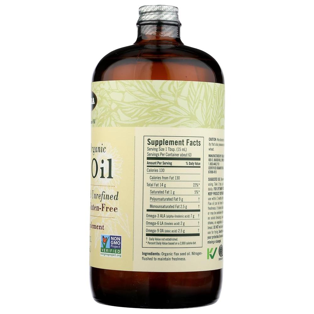 Flora Flax Seed Oil 플로라 액상 아마씨 오일 아마씨유 946ml : 천국몰