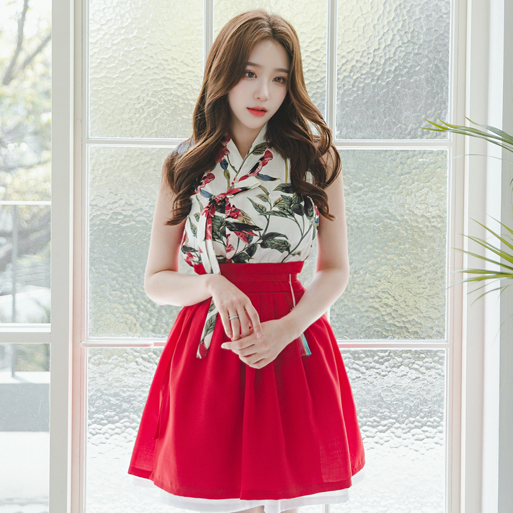 다솜 미니 허리치마 생활한복 개량 계량 퓨전 반티 : 생활한복 츄샵