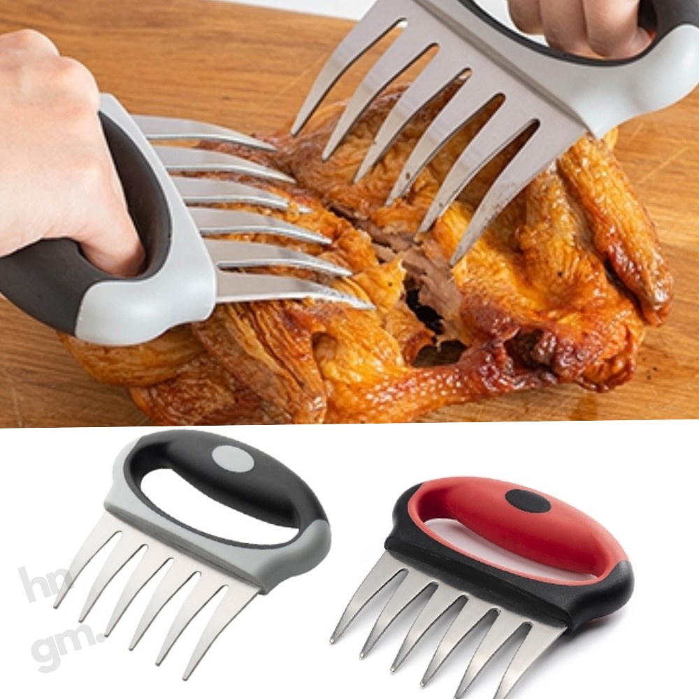 hngm 미트 클로 숯불 스테인리스 손질 바베큐 고기 칼 : 현명한 겸손