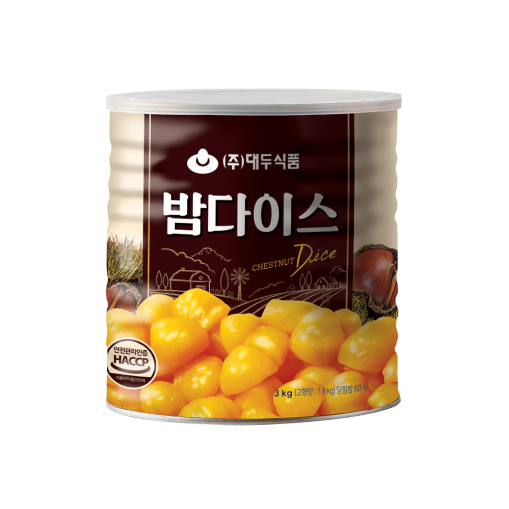 [대두식품] 밤다이스 3kg 고형량 1.8kg : 베이크굿