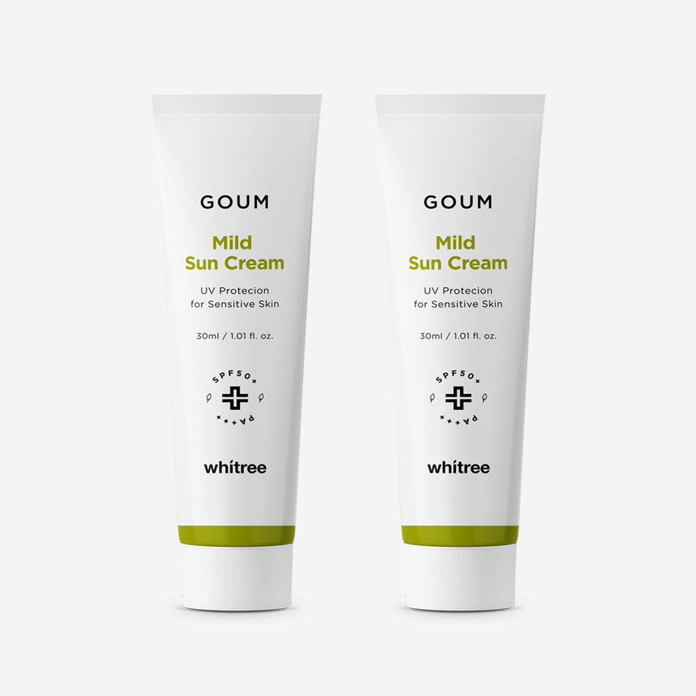 화이트리 고움 마일드 선크림 / 혼합자차 백탁NO 순한 자외선차단제 30ml, 2개 : 쓰리피치