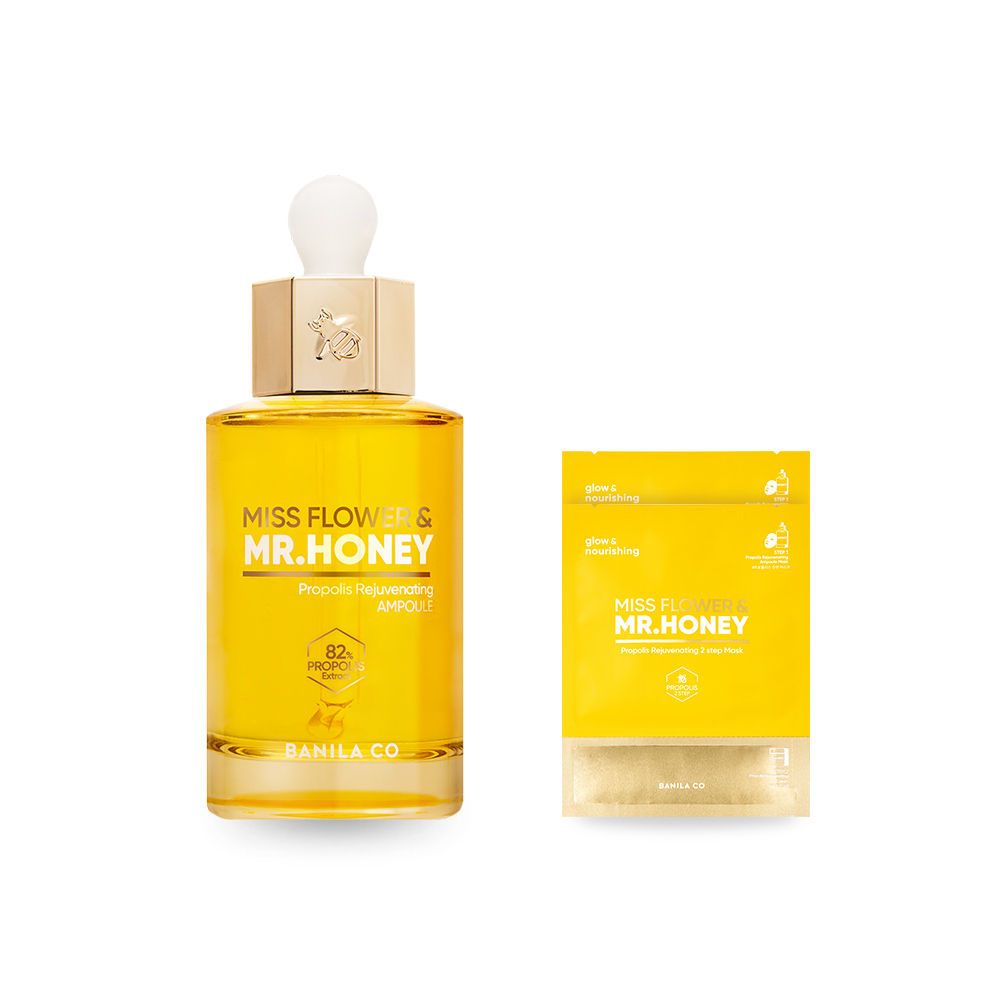 [바닐라코/공식] 미스 플라워 앤 미스터 허니 프로폴리스 리쥬비네이팅 앰플 50ml - 꿀광/레드 프로폴리스 (증정 : 허니마스크 2매) : 바닐라코... 